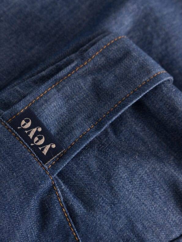 Mademoiselle YéYé Jeans Short mit weitem Bein aus Bio-Baumwolle Nur noch ein Tag übrig