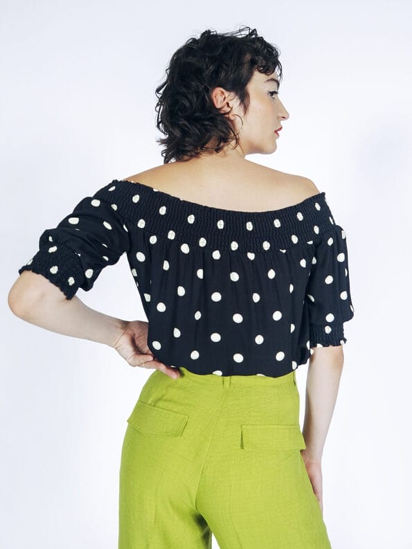 Mademoiselle YéYé Schulterfreie Bluse aus EcoVero by Lenzing Riesige Rabatte