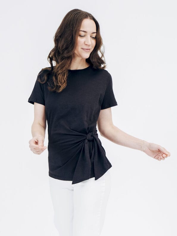Mademoiselle YéYé Shirt mit Knotendetail aus Bio-Baumwolle Im Verkauf
