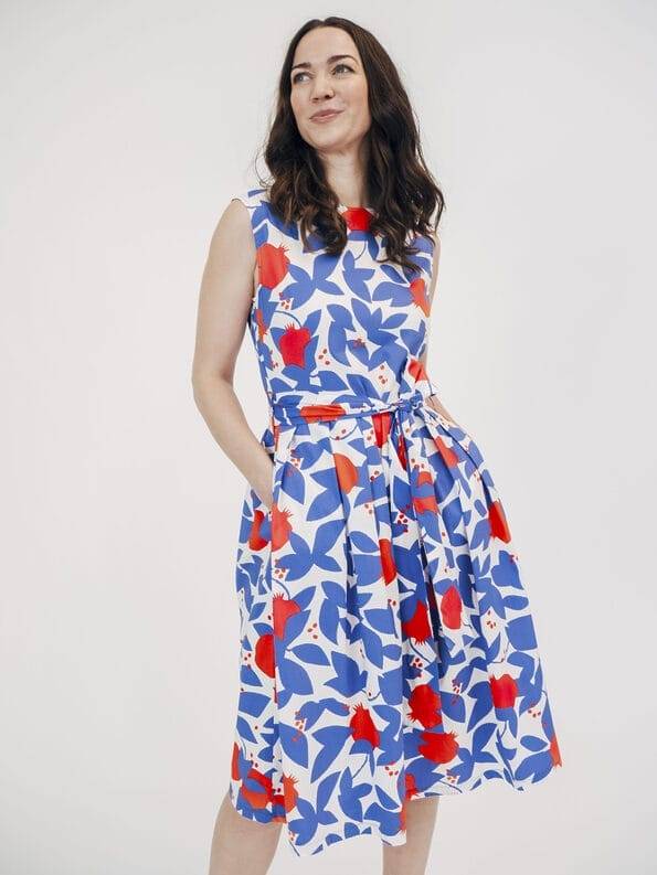Mademoiselle YéYé Tailliertes Kleid aus Bio-Baumwolle Outlet