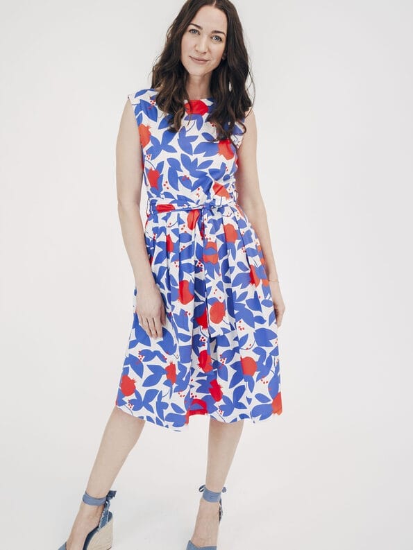 Mademoiselle YéYé Tailliertes Kleid aus Bio-Baumwolle Outlet