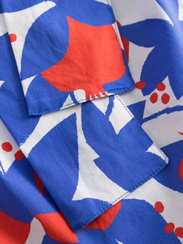 Mademoiselle YéYé Tailliertes Kleid aus Bio-Baumwolle Outlet