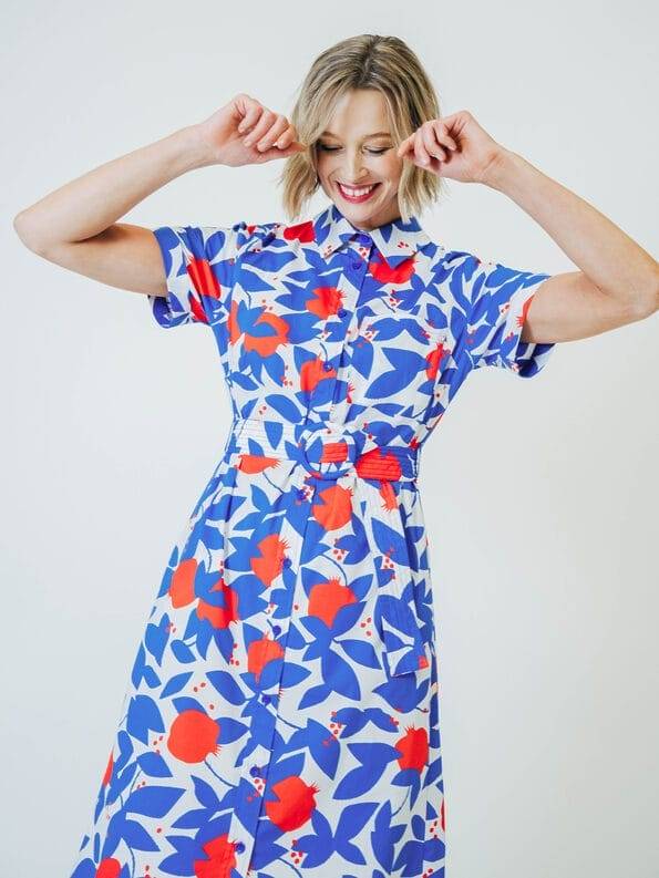 Mademoiselle YéYé Hemdblusenkleid aus Bio-Baumwolle Auslauf