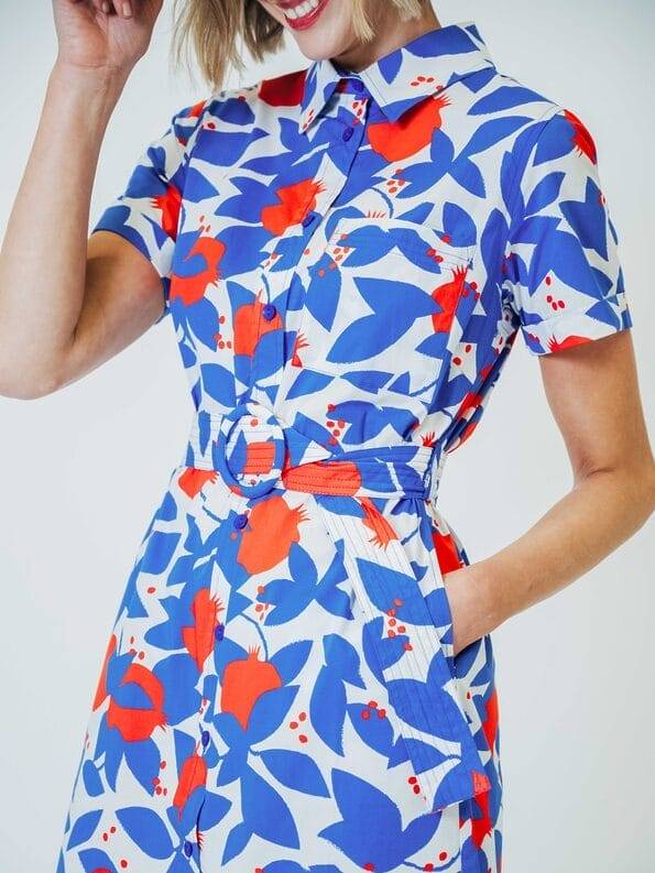 Mademoiselle YéYé Hemdblusenkleid aus Bio-Baumwolle Auslauf