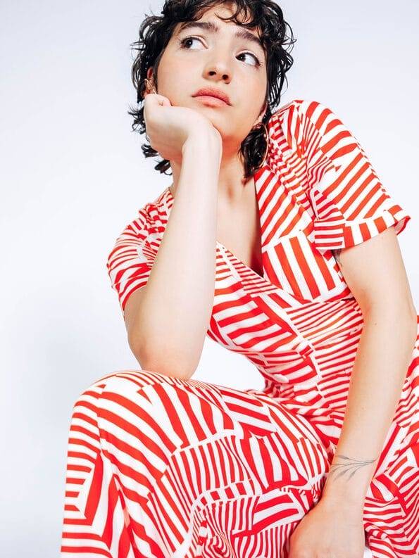 Mademoiselle YéYé Jumpsuit mit langem Bein aus EcoVero by Lenzing Schlussverkauf