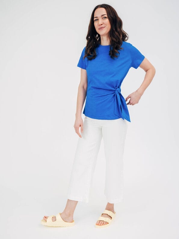 Mademoiselle YéYé Shirt mit Knotendetail aus Bio-Baumwolle Kostenloser Versand