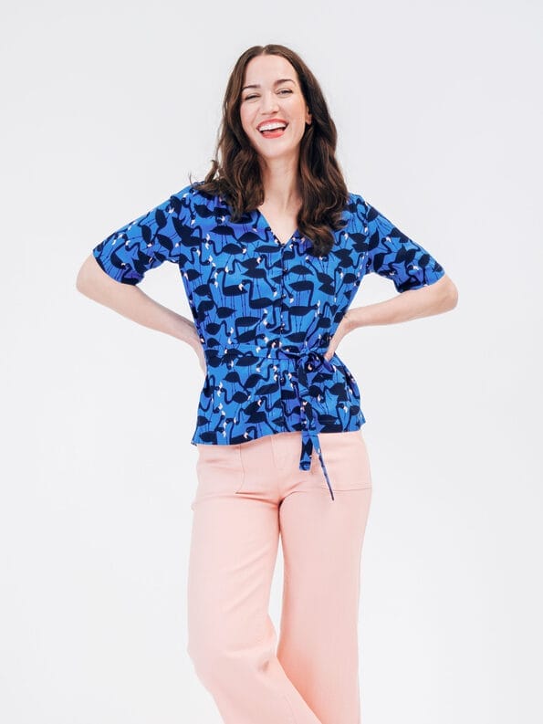 Mademoiselle YéYé Bluse mit Bindeband aus EcoVero by Lenzing Fabrik Onlineshop
