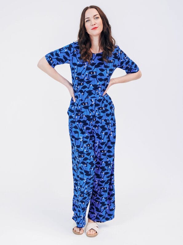 Mademoiselle YéYé Jumpsuit mit verkürztem Bein aus EcoVero by Lenzing Fabrikpreis