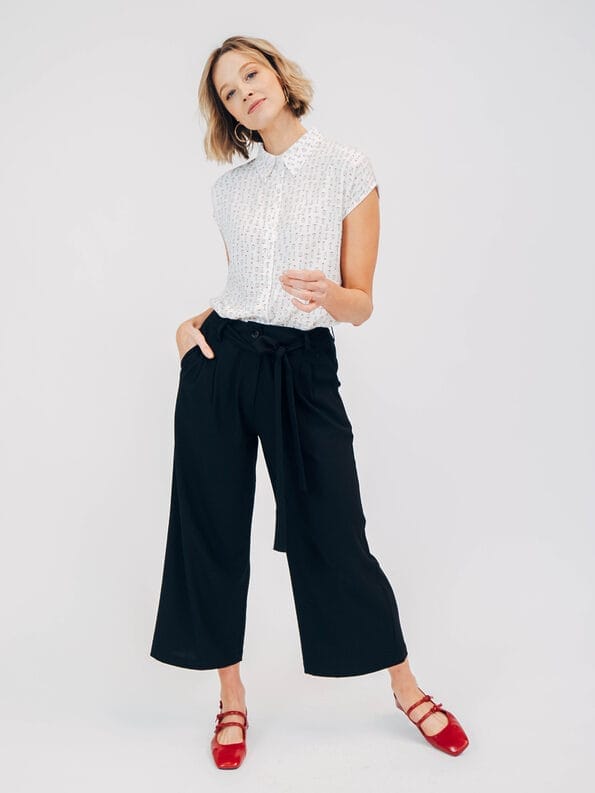 Mademoiselle YéYé Hemdbluse mit kurzen Ärmeln aus EcoVero by Lenzing Neuheiten