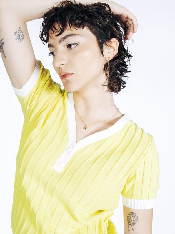 Mademoiselle YéYé Stricktop aus Bio-Baumwolle Räumungsverkauf