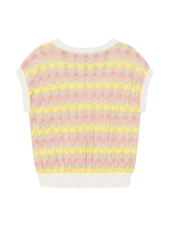 Mademoiselle YéYé Ajour Stricktop aus Bio-Baumwolle mit Lurex Super Sparpreis