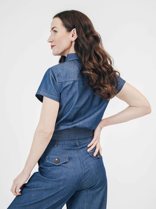 Mademoiselle YéYé Jeans Hemdbluse aus Bio-Baumwolle Neueste Stile