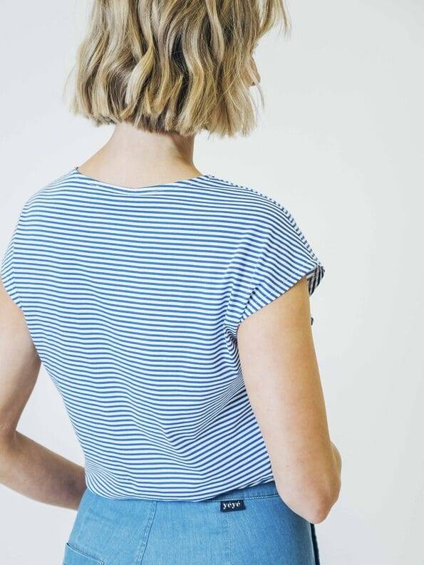 Mademoiselle YéYé Jersey Knotentop aus Bio-Baumwolle Bis zu 50% Rabatt