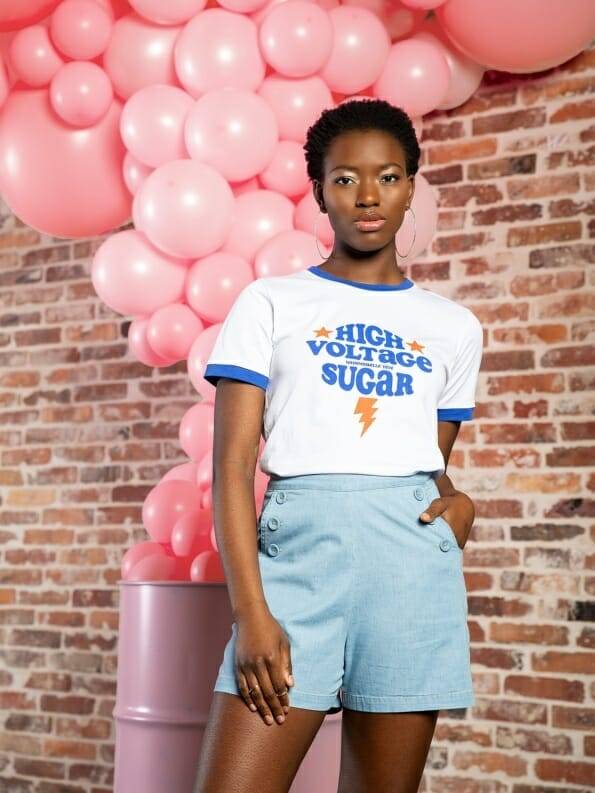 Mademoiselle YéYé High Voltage Sugar T-Shirt Clearance-Verkauf