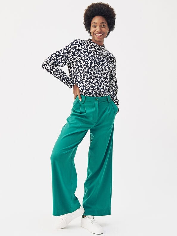 Mademoiselle YéYé Bundfaltenhose mit weitem Bein aus Gabardine Rabatte dieses Monats