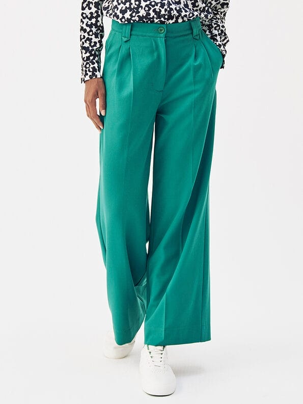Mademoiselle YéYé Bundfaltenhose mit weitem Bein aus Gabardine Rabatte dieses Monats