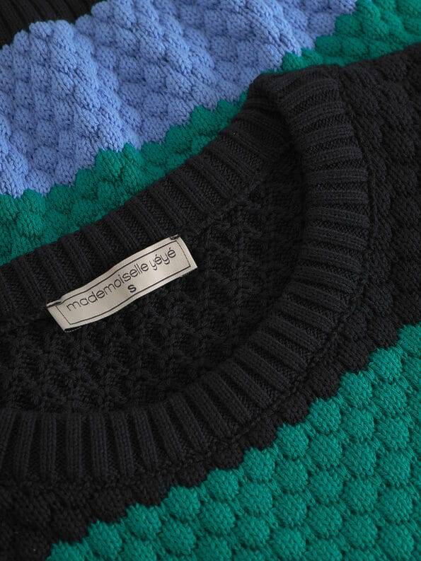 Mademoiselle YéYé Strick Pullover mit Bubble-Muster aus Bio-Baumwolle 2025