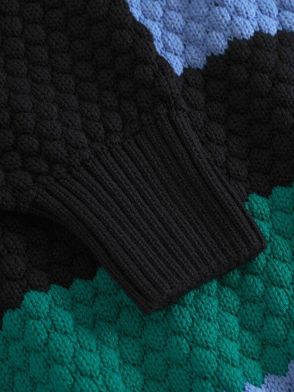 Mademoiselle YéYé Strick Pullover mit Bubble-Muster aus Bio-Baumwolle 2025