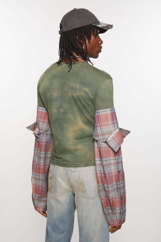 Acne Studios T-Shirt mit Flanellärmeln Super Sparpreis