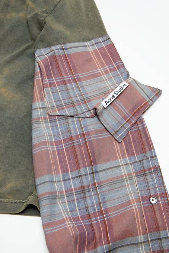 Acne Studios T-Shirt mit Flanellärmeln Super Sparpreis