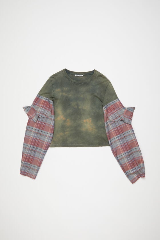 Acne Studios T-Shirt mit Flanellärmeln Super Sparpreis