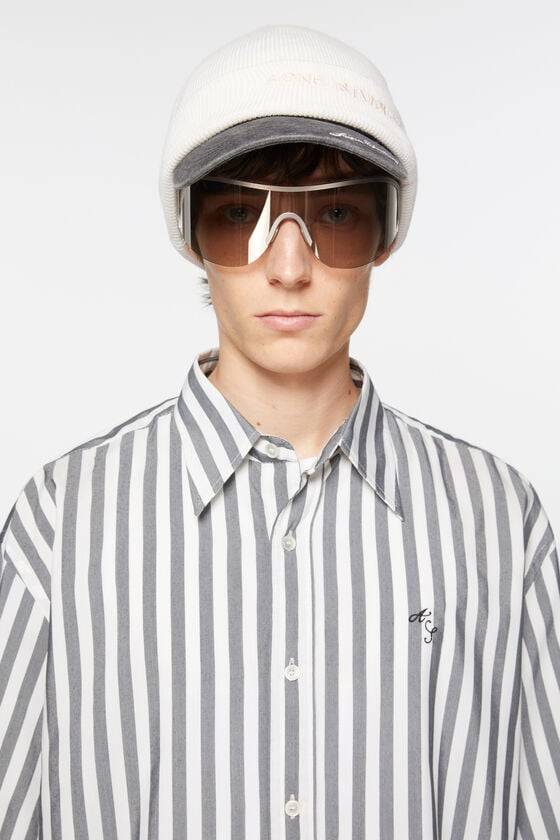 Acne Studios Gestreiftes Hemd mit Knopfleiste Fabrikverkauf
