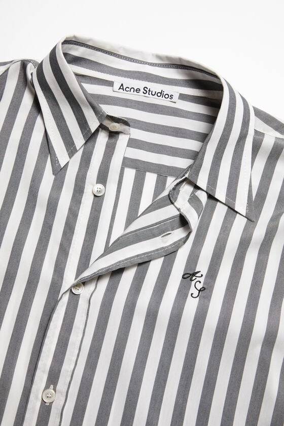Acne Studios Gestreiftes Hemd mit Knopfleiste Fabrikverkauf