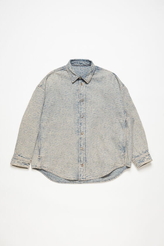 Acne Studios Monogramm-Jeanshemd – entspannte Passform Kostenloser Versand