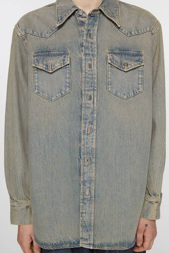 Acne Studios Jeanshemd in lockerer Passform Fabrik Onlineshop