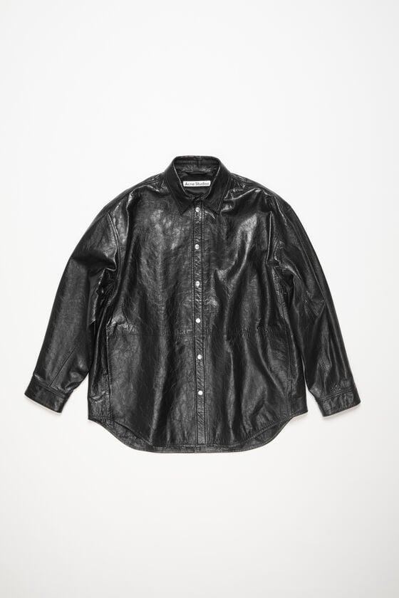 Acne Studios Hemdjacke aus Leder Fabrikpreis