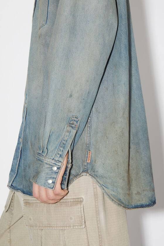 Acne Studios Jeanshemd mit Knopfleiste Begrenztes Angebot