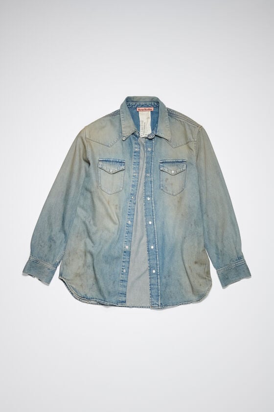 Acne Studios Jeanshemd mit Knopfleiste Begrenztes Angebot