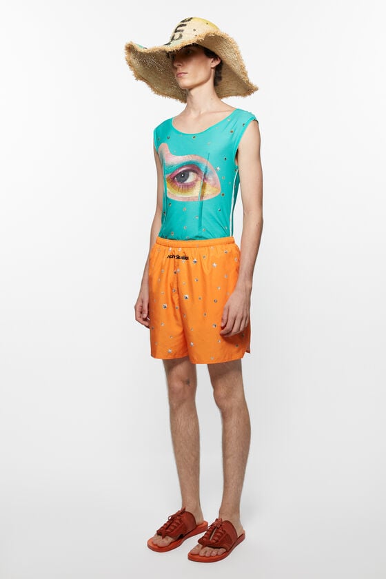 Acne Studios Bedruckte Badeshorts Sonderangebot