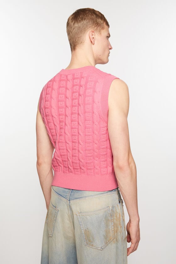 Acne Studios Ärmelloser Zopfstrickpullover Unisex Verkauf