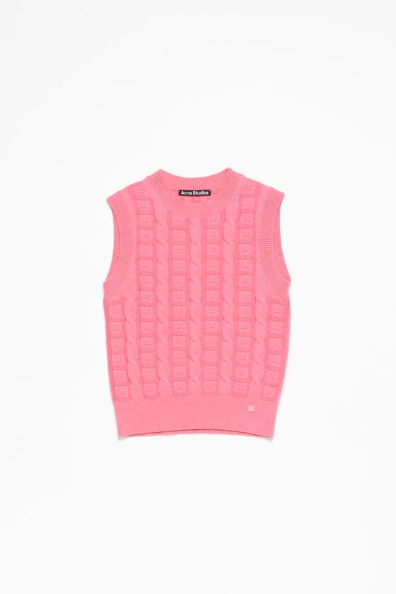 Acne Studios Ärmelloser Zopfstrickpullover Unisex Verkauf