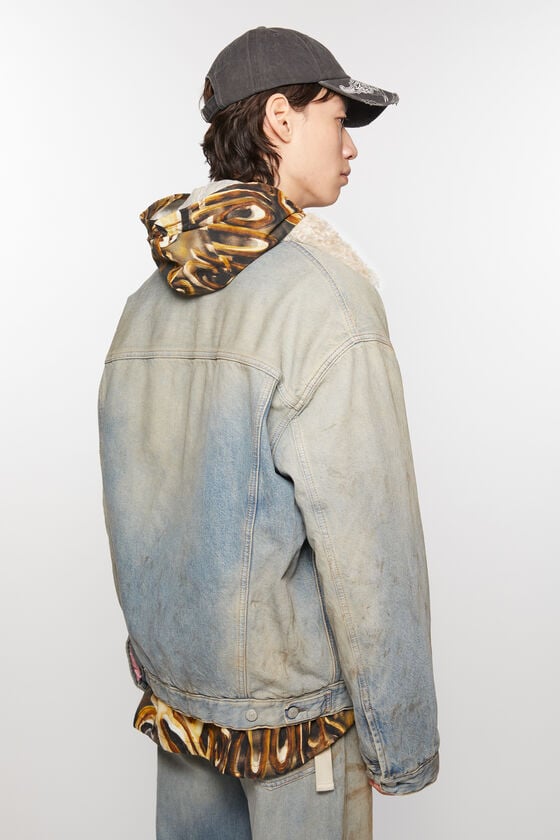 Acne Studios Jacke mit Jeanspelzbesatz - Oversize-Passform Heißer Verkauf