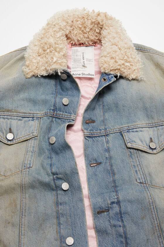 Acne Studios Jacke mit Jeanspelzbesatz - Oversize-Passform Heißer Verkauf