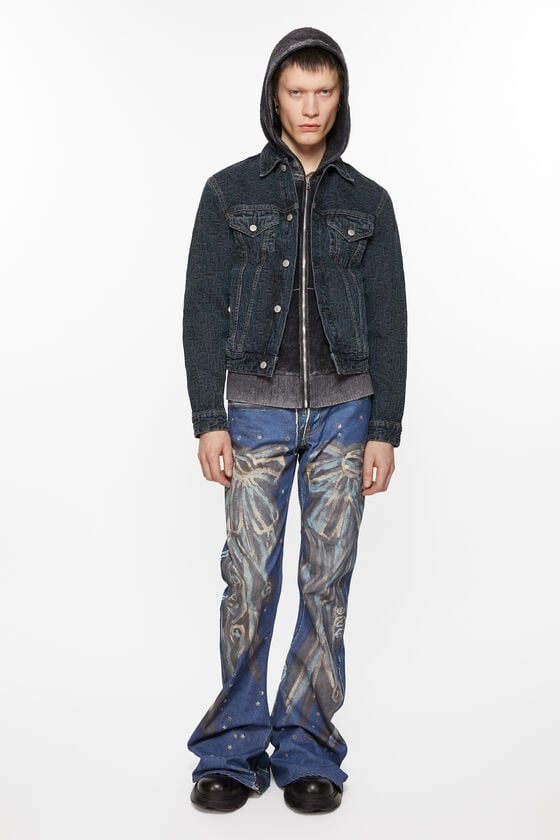 Acne Studios Jeansjacke - Normale verkürzte Passform Neueste Mode
