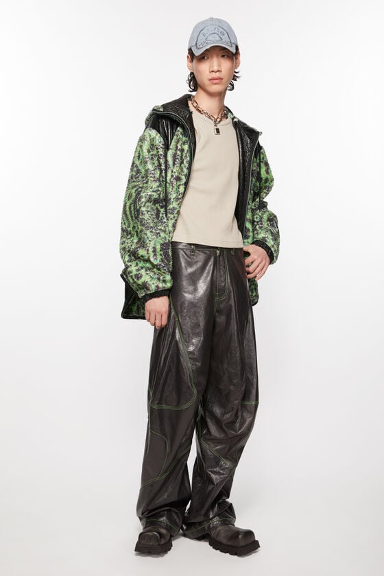 Acne Studios Bedruckte Fleece-Kapuzenjacke Saisonale Angebote