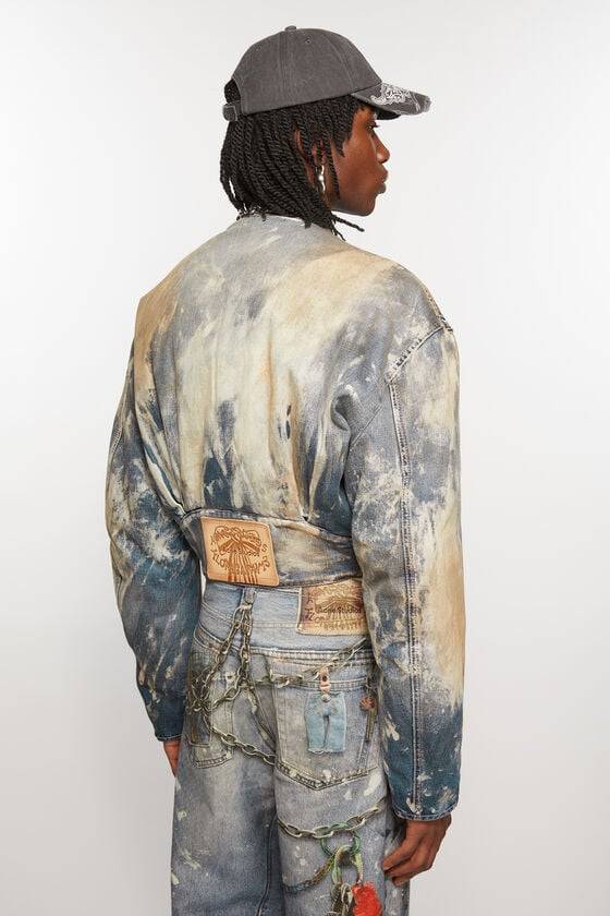 Acne Studios Gecroppte Denimjacke Tiefpreis