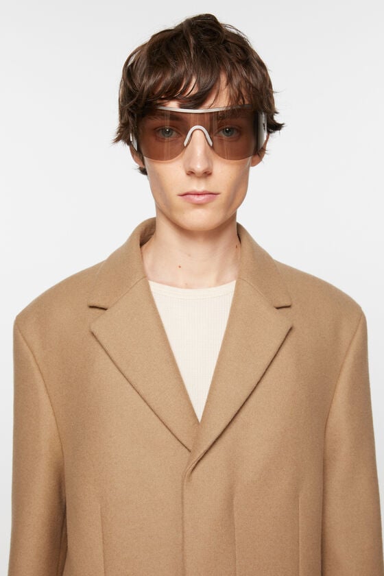 Acne Studios Einreihiger Wollmantel Bis zu 60% Rabatt