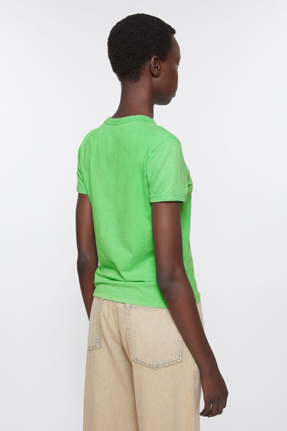 Acne Studios T-Shirt mit verschwommenem Logo – taillierte Unisex-Passform Preisnachlass