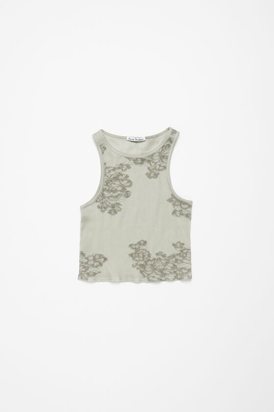 Acne Studios Tanktop aus Spitze mit Print Black Friday