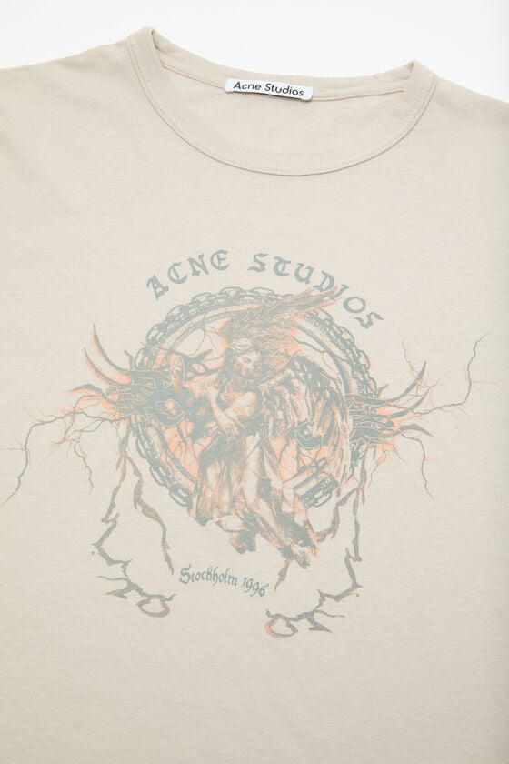 Acne Studios Bedrucktes T-Shirt – Körperbetonte Passform Osterangebot