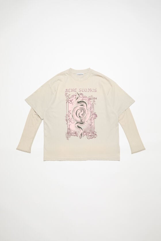 Acne Studios T-Shirt mit Siebdruck Valentinstagsangebot