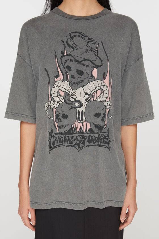 Acne Studios Bedrucktes T-Shirt – entspannte Passform Saisonale Angebote