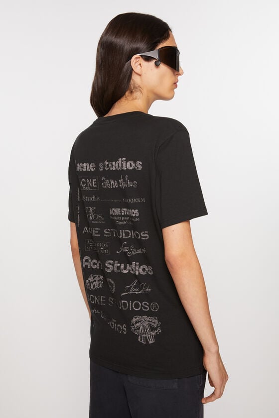 Acne Studios Logo-T-Shirt – lockere Passform Tägliche Deals
