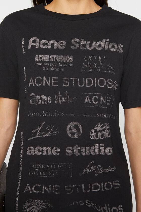 Acne Studios Logo-T-Shirt – lockere Passform Tägliche Deals