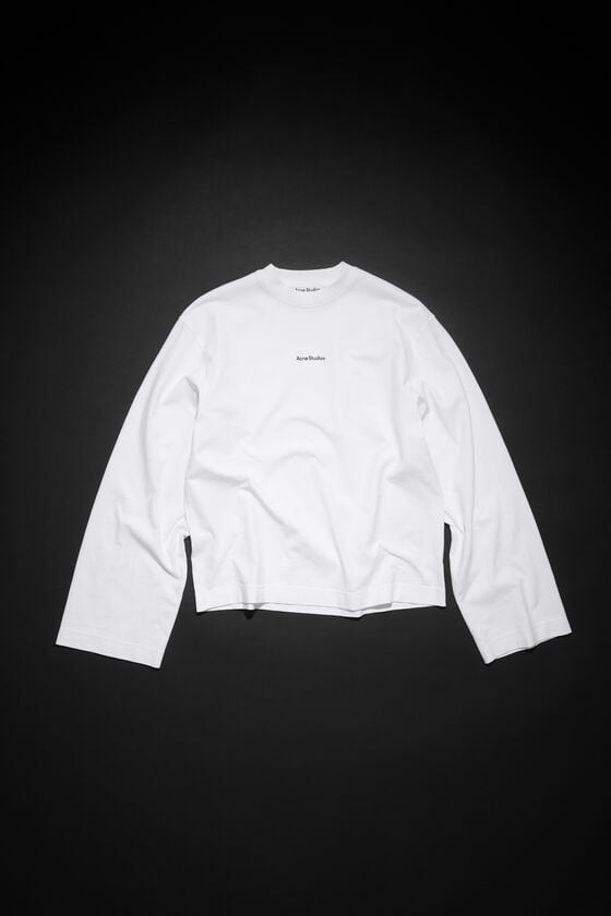 Acne Studios Langärmliges Logo-T-Shirt Tiefpreis