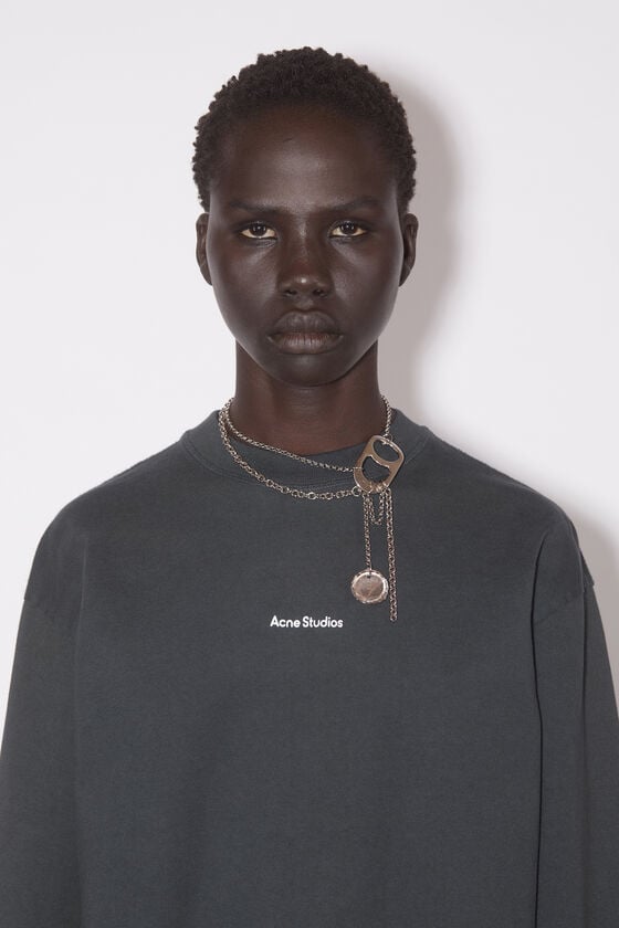 Acne Studios Langärmliges Logo-T-Shirt Super Sparpreis